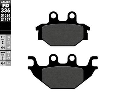 Plaquettes frein GALFER FD336 KYMCO KXR250 (av)