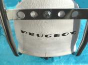 Selle chopper adaptable Peugeot 103...blanc