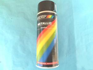 Bombe NOIR brillant METAL acrylique 400ml MOTIP