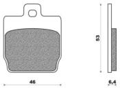 Plaquettes frein P206 MBK NITRO,YAMAHA AEROX AR