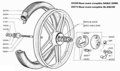 Cuvette de roue d11 Motobécane avant GRIMECA