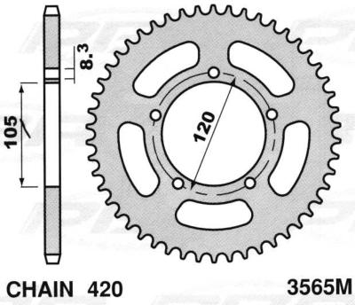 Couronne Aprilia RX50 51 dts,420